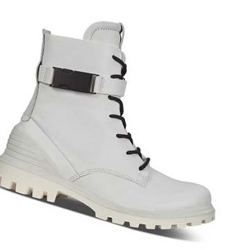 Women's Ecco Tredtray Mid-cut Buckled Boots White | USA 53SGL